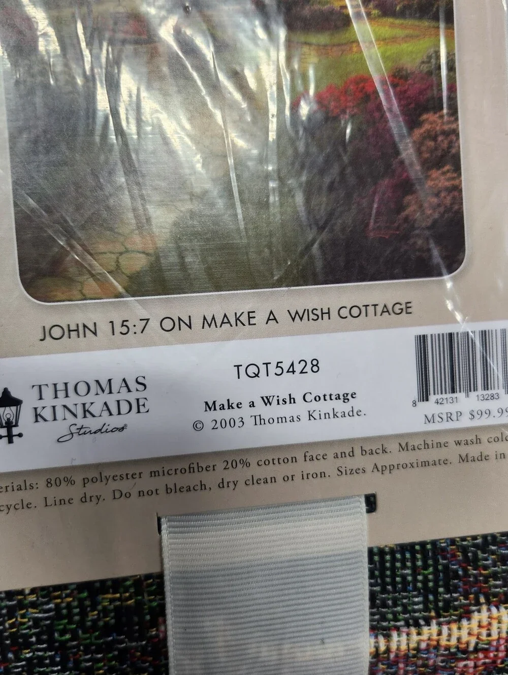 Virah Bella Inspirational Tapestry Throw Make a Wish Cottage Thomas Kinkade New